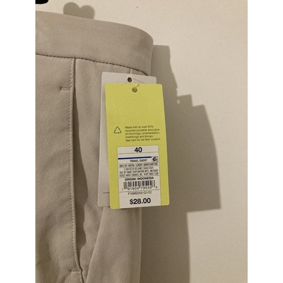 All In Motion Men's Travel Shorts Beige Size 40 Water Resistant - Picture 6 of 6